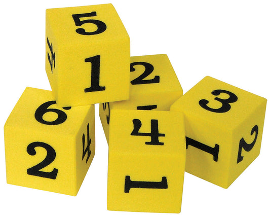 Foam Numbered Dice (16) XTCR20604