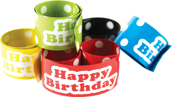 Polka Dots Happy Birthday Slap Bracelets XTCR20665