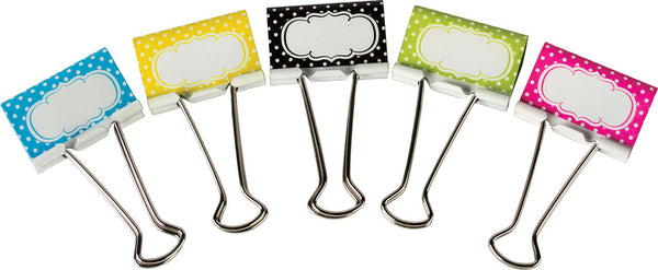 Fill-In Polka Dots Large Binder Clips XTCR20667