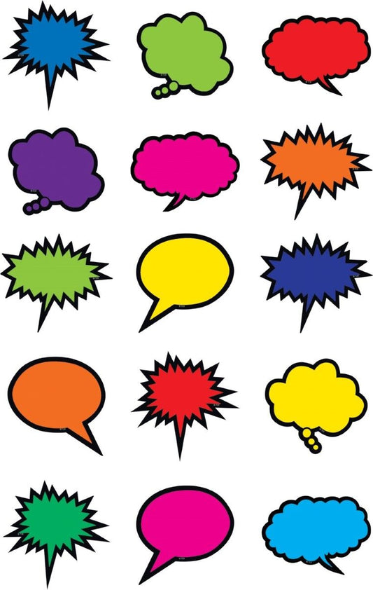 Colorful Speech Thought Bubbles Mini Accents XTCR2144