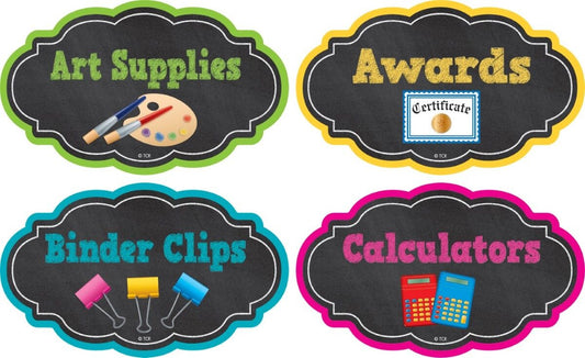 Chalkboard Brights Supply Labels XTCR3515