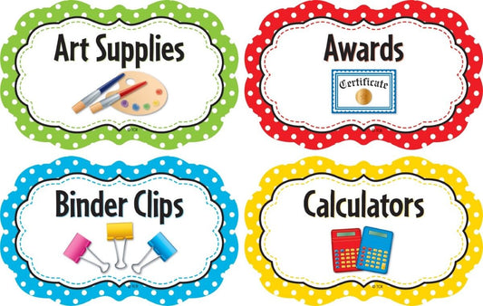 Polka Dots Supply Labels XTCR3565