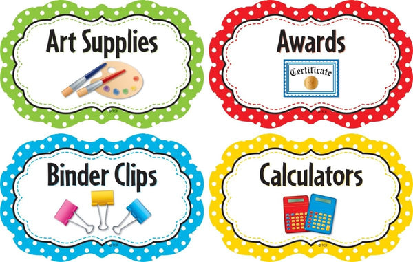 Polka Dots Supply Labels XTCR3565