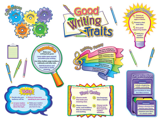 Teacher Created Resources Good Writing Traits Bulletin Board Set XTCR4404
