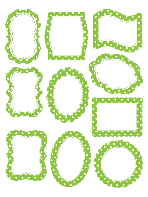 Lime Polka Dots Frames Accents XTCR4475