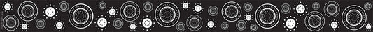 Black White Crazy Circles Straight Border Trim XTCR4529