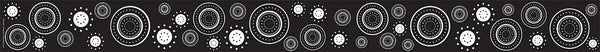 Black White Crazy Circles Straight Border Trim XTCR4529