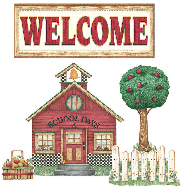 Schoolhouse Welcome Bulletin Board Set XTCR4546