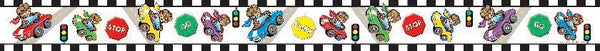 Racing Bears Straight Border Trim XTCR4568