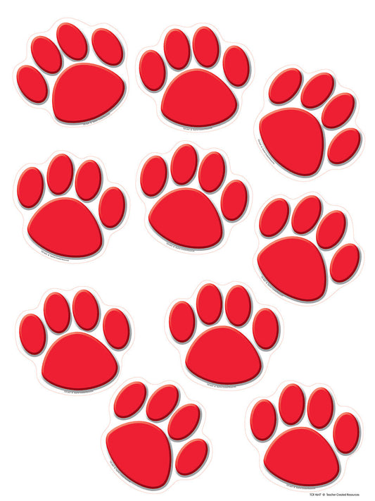 Red Paw Prints Accents XTCR4647