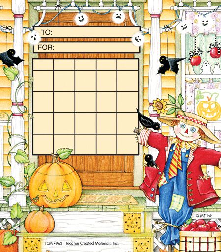 Me Halloween Incentive Charts XTCR4962