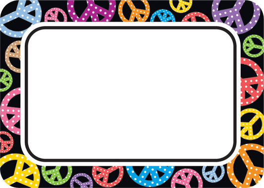 Peace Signs Name Tags Labels XTCR5175