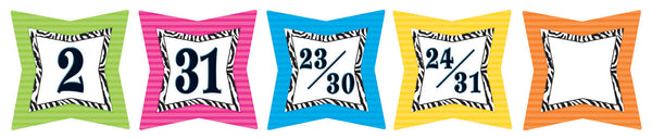 Colorful Zebra Stripes Calendar Days XTCR5213