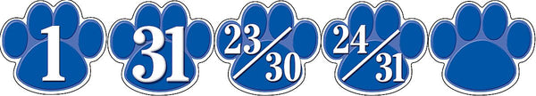 Calendar Days Blue Paw Prints XTCR5233
