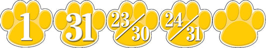 Calendar Days Gold Paw Prints XTCR5234