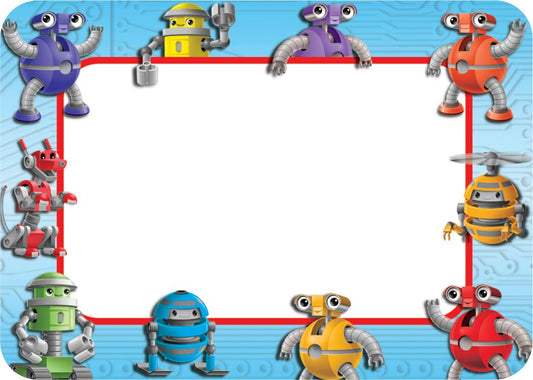 Robots Name Tags Labels XTCR5248