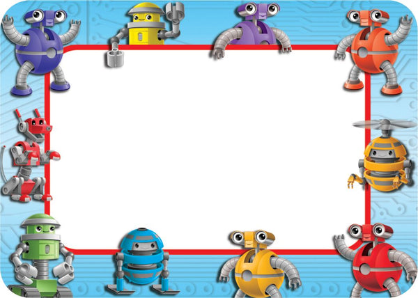Robots Name Tags Labels XTCR5248