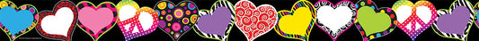 Fancy Hearts Straight Border Trim XTCR5255