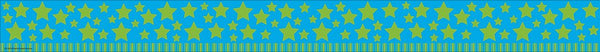 Lime Stars On Blue Straight Border Trim XTCR5267