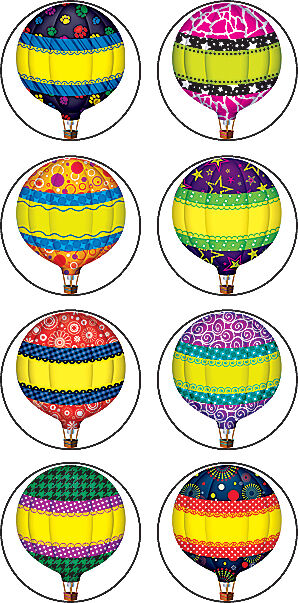 Hot Air Balloons Mini Stickers XTCR5271