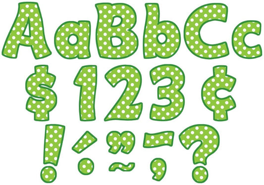 Lime Polka Dots Funtastic 4 Letters Combo Pack XTCR5345
