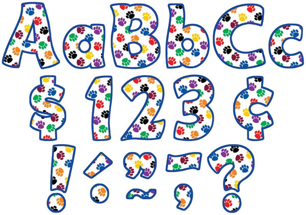Colorful Paw Prints Funtastic 4 Letters Combo Pack XTCR5348