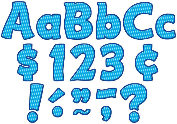 Blue Pinstripe Funtastic 4 Letters Combo Pack XTCR5351