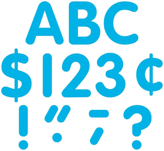 Aqua Classic 4Inch Letters Uppercase Pack XTCR5385