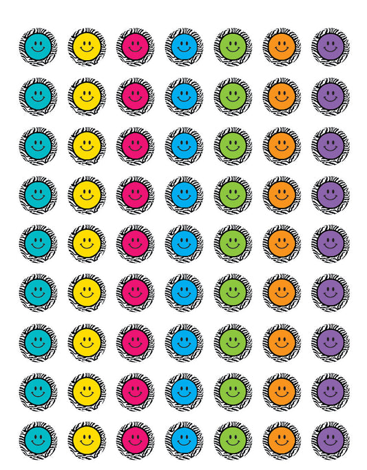 Zebra Happy Faces Mini Stickers XTCR5396