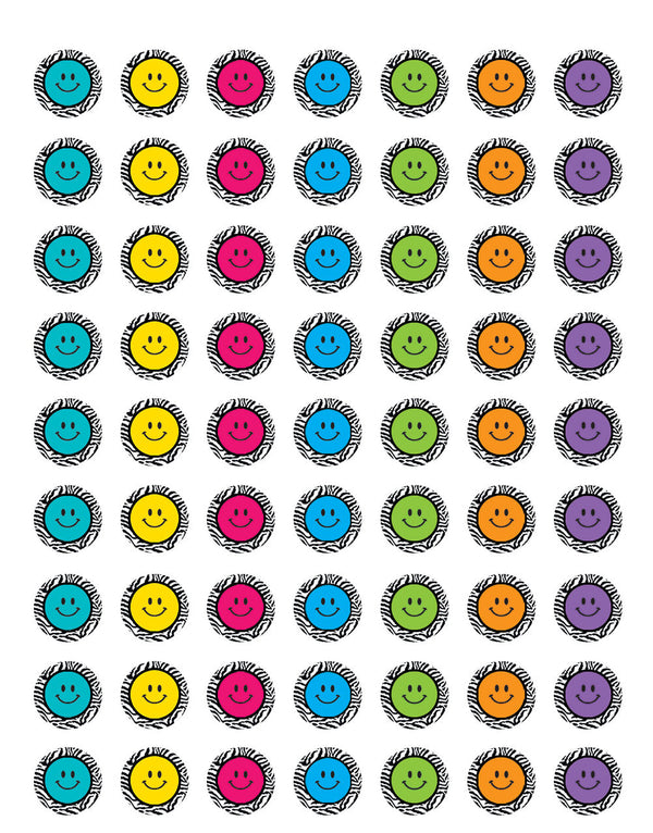 Zebra Happy Faces Mini Stickers XTCR5396