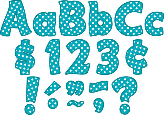 Teal Polka Dots Funtastic 4 Letters Combo Pack XTCR5429