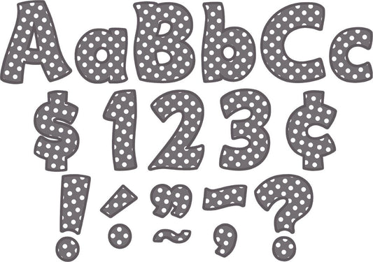 Gray Polka Dots Funtastic 4 Letters Combo Pack XTCR5459