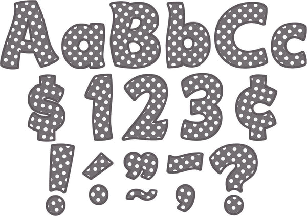 Gray Polka Dots Funtastic 4 Letters Combo Pack XTCR5459