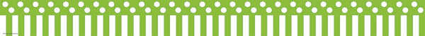 Lime Stripes And Polka Dots Straight Border Trim XTCR5502