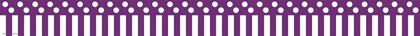 Purple Stripes And Polka Dots Straight Border Trim XTCR5503