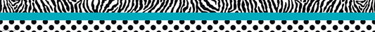 Zebra And Dots Straight Border Trim XTCR5504