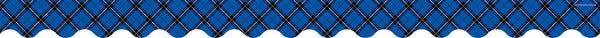 Blue Plaid Scalloped Border Trim XTCR5659