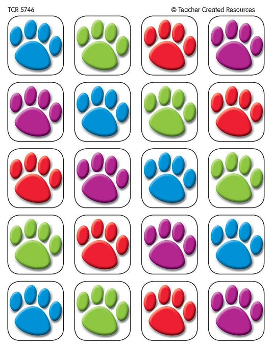 Colorful Paw Prints Stickers Valu-Pak XTCR5746