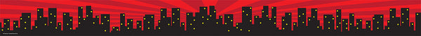 Superhero Cityscape Straight Border Trim XTCR5831