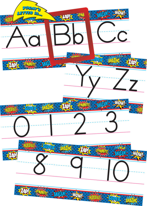 Superhero Alphabet Line Bulletin Board Display Set XTCR5846