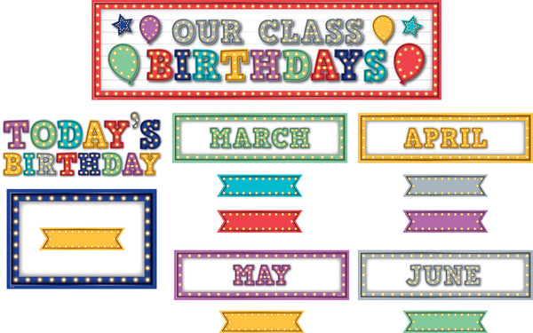 Marquee Our Class Birthdays Mini Bulletin Board XTCR5892
