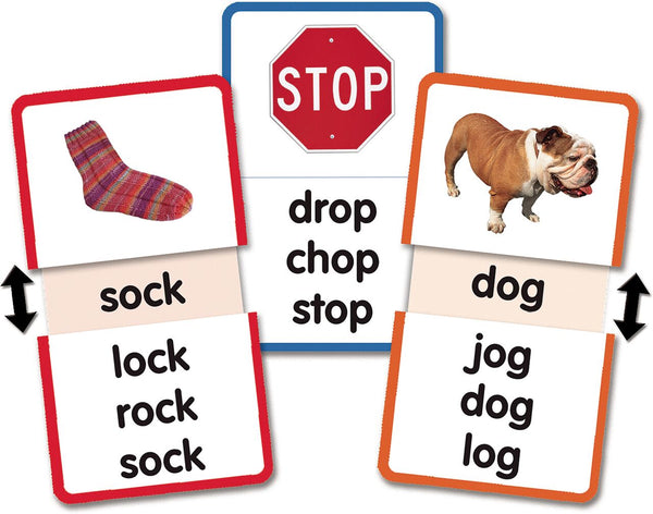 Short O Word Families Slide  Learn Flash Cards XTCR6561
