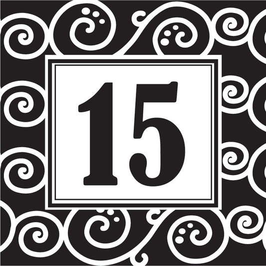 Black Decor Double-Sided Calendar Cards XTCR72328