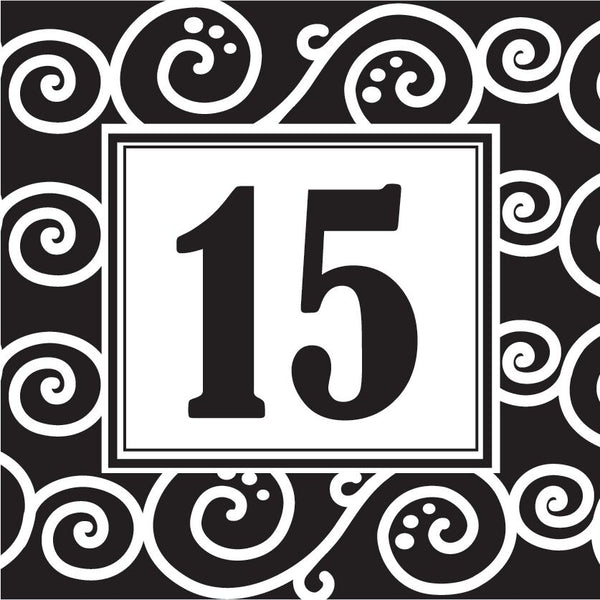 Black Decor Double-Sided Calendar Cards XTCR72328