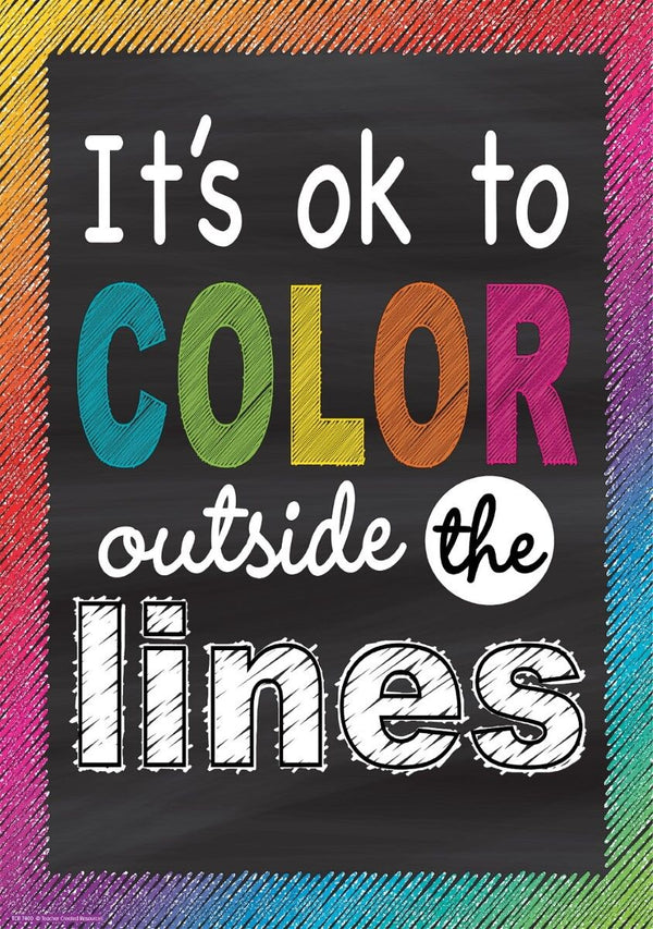 Its Ok To Color Outside The Lines Positive Poster XTCR7400