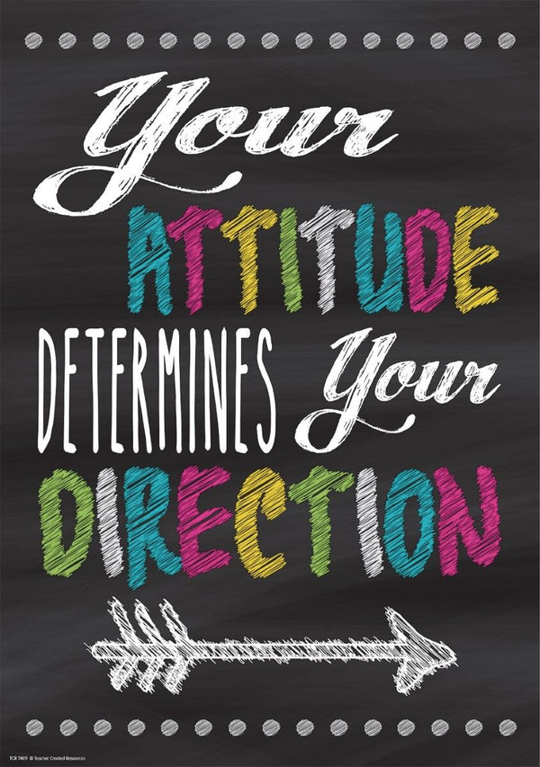 Your Attitude Determines Your Direction Positive Poster XTCR7409