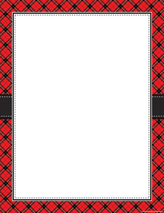 Red Plaid Blank Chart XTCR7548