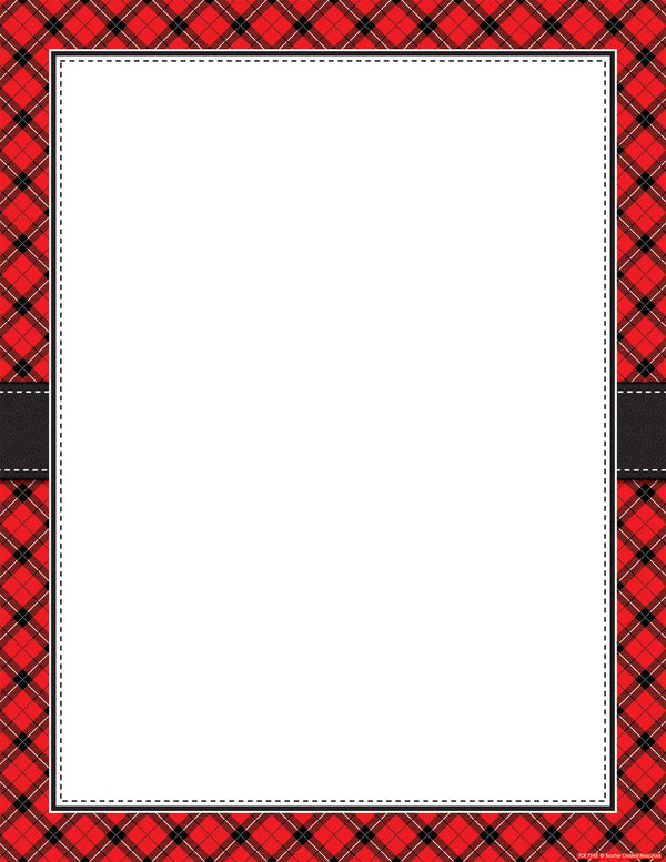 Red Plaid Blank Chart XTCR7548