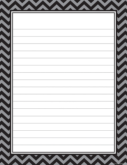 Black Chevron Lined Chart XTCR7579