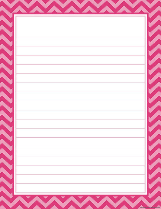 Hot Pink Chevron Lined Chart XTCR7580